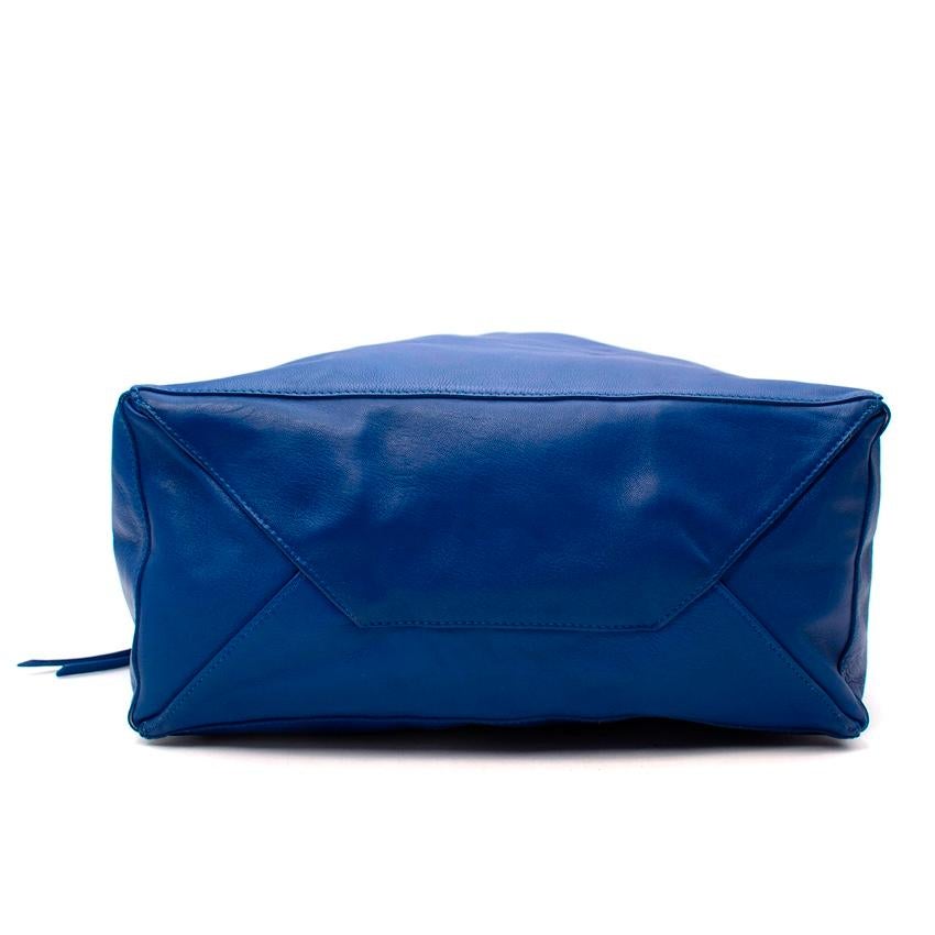 cobalt blue leather bag