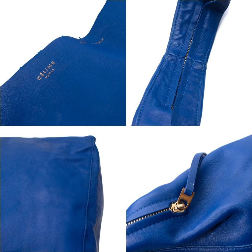 Women's Celine Cobalt Blue Leather Sling Shoulder Bag For Sale