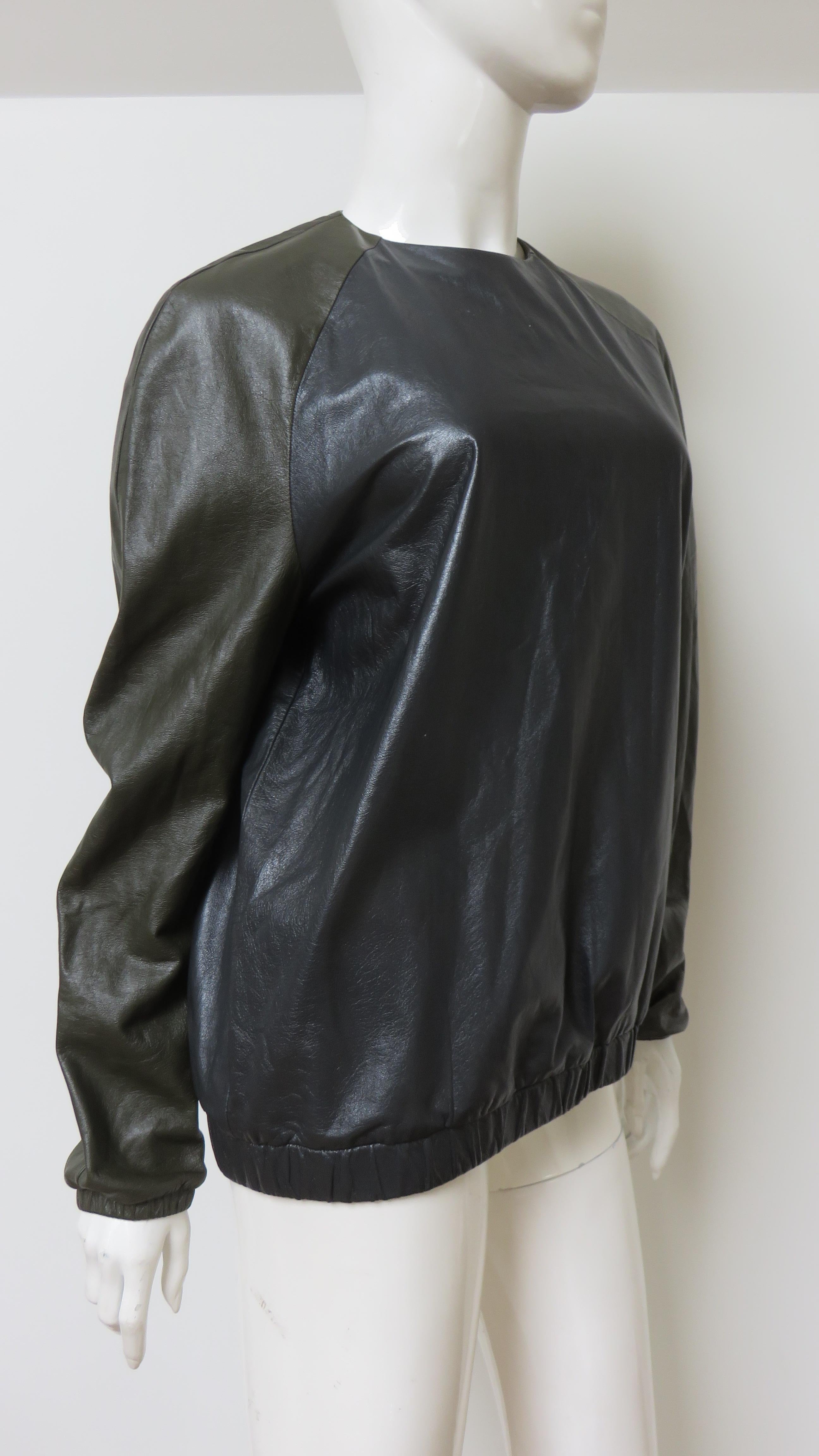 Top de piel con bloques de color Celine en venta 1