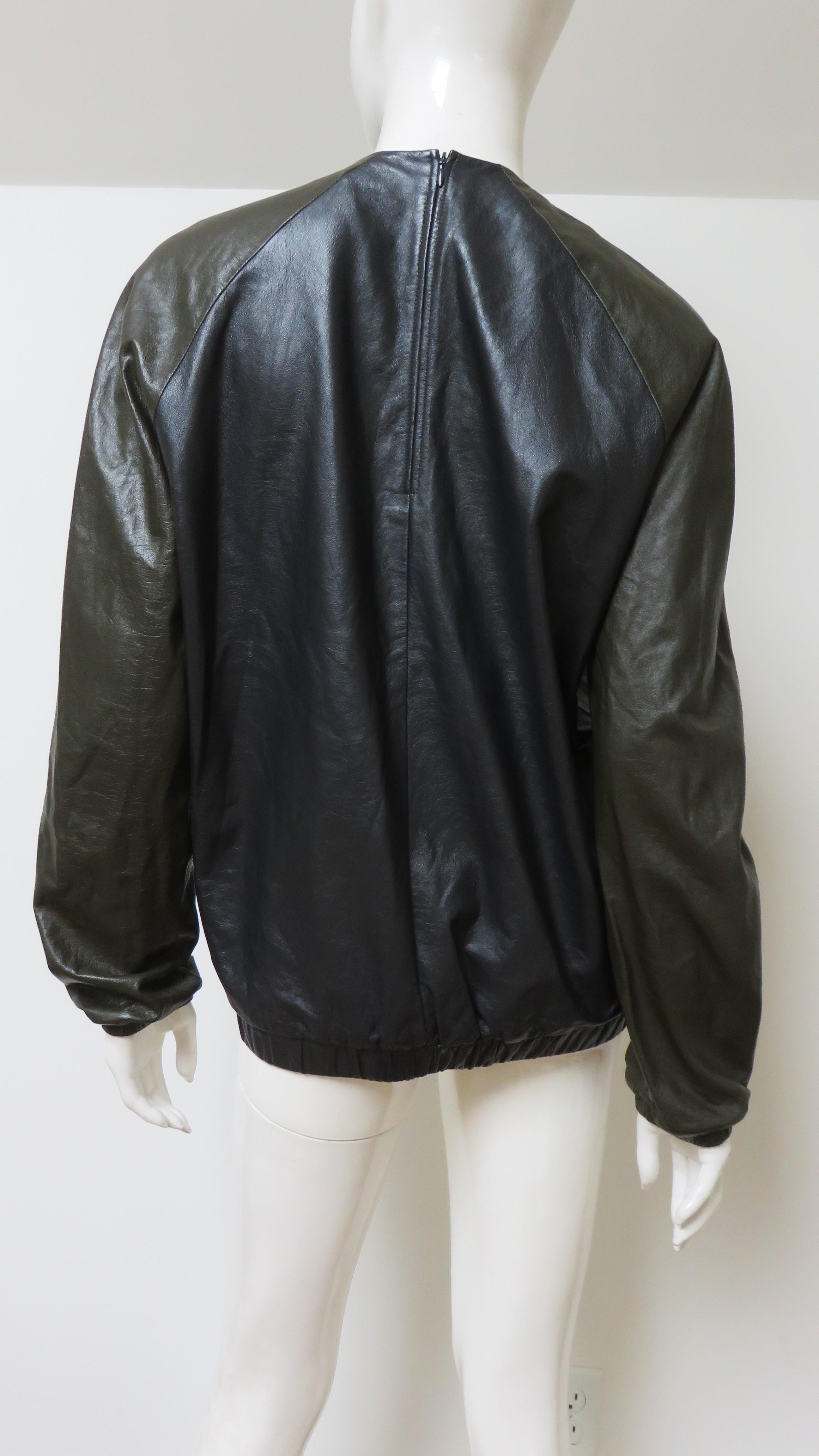 Top de piel con bloques de color Celine en venta 2