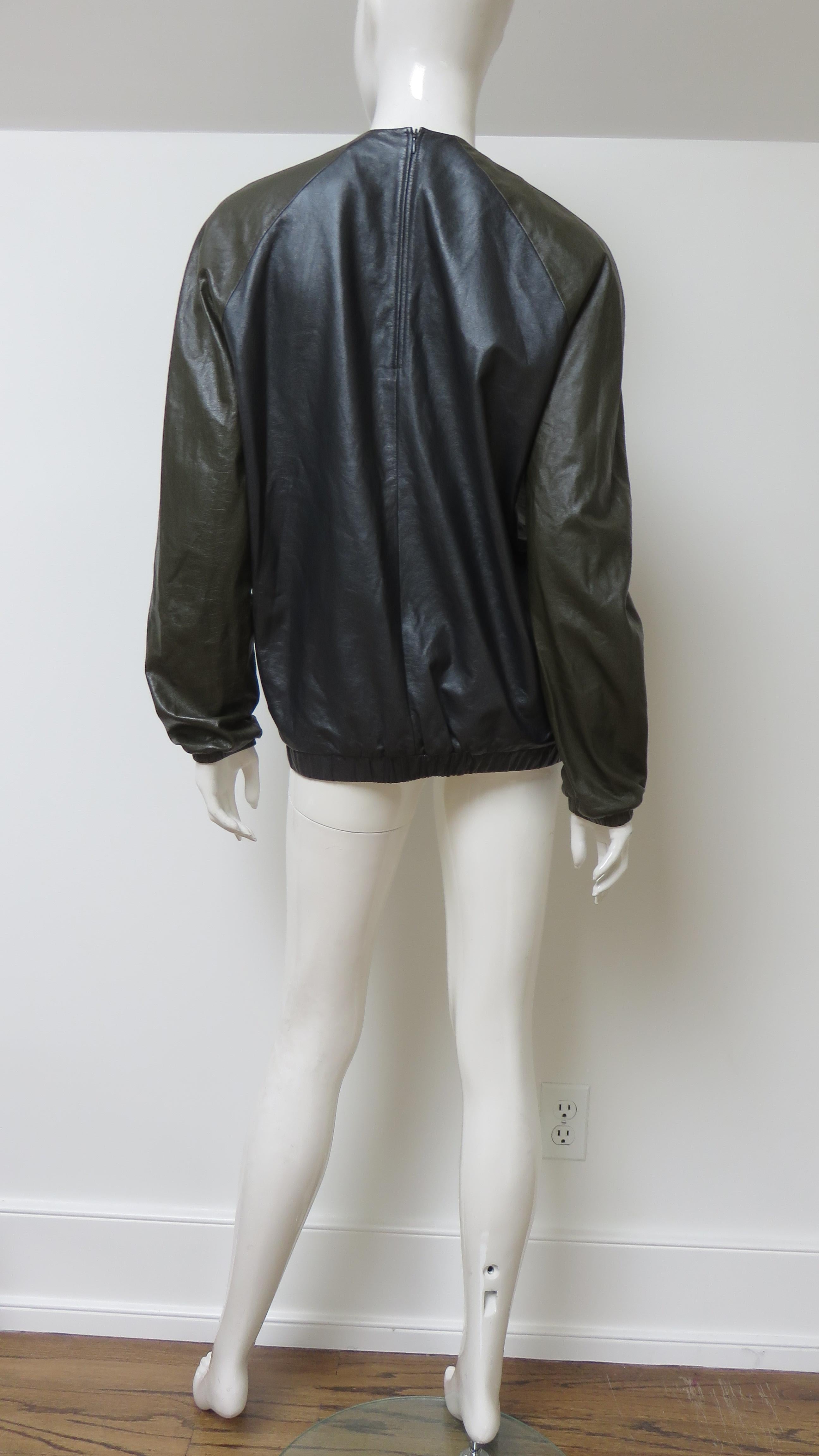Top de piel con bloques de color Celine en venta 3