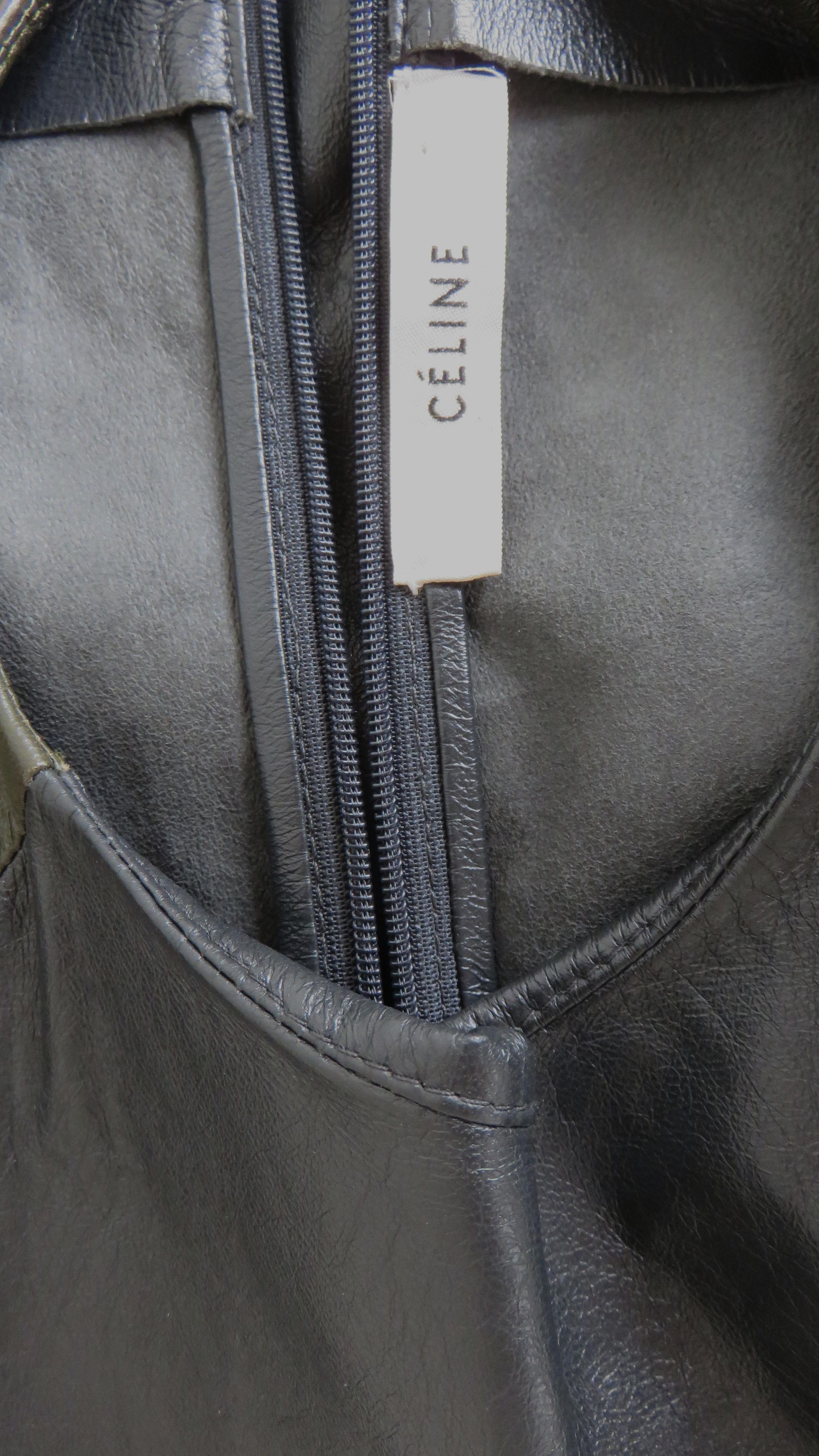Top de piel con bloques de color Celine en venta 4