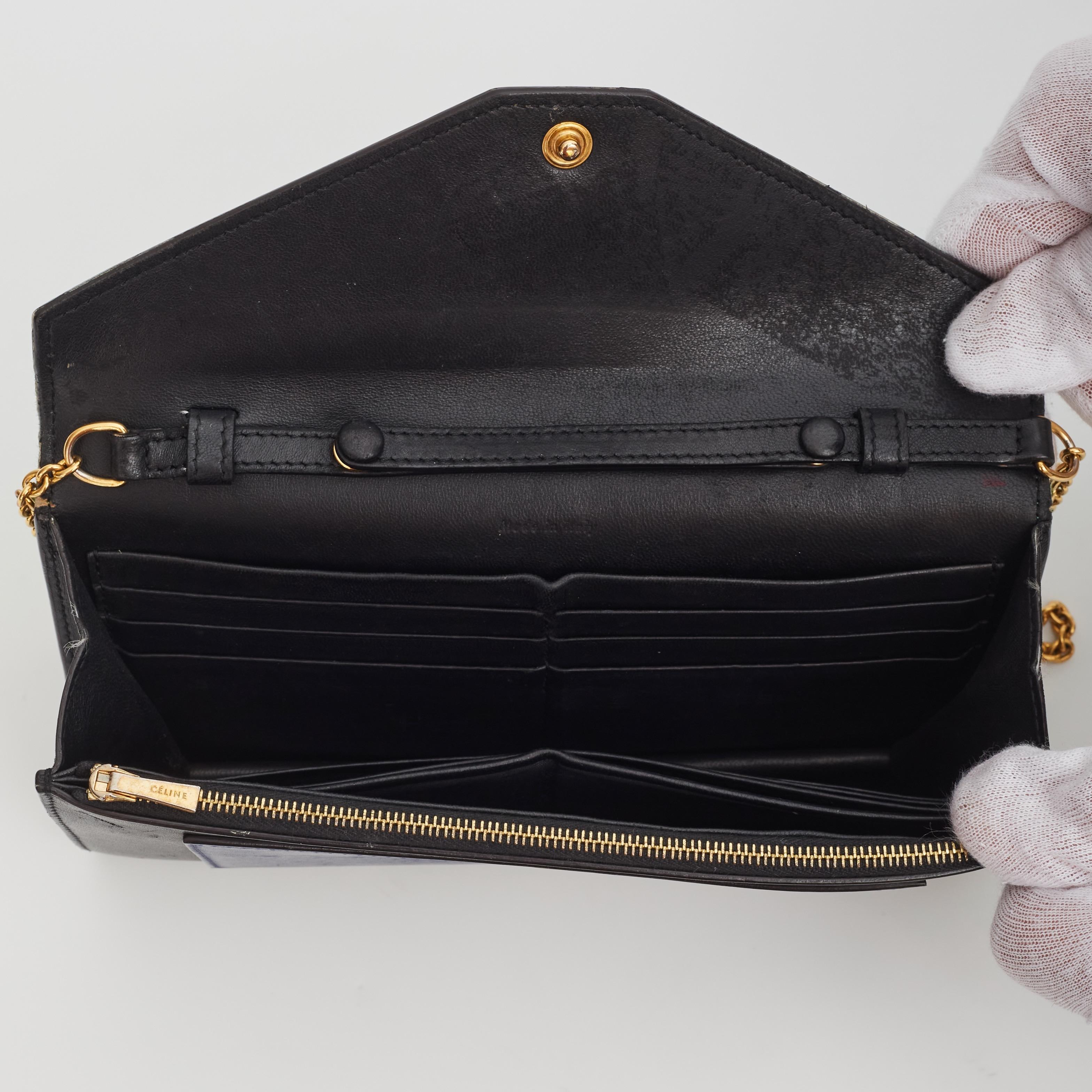 Celine Colorblock Pocket Envelope Wallet On Chain Bag (2015) 1