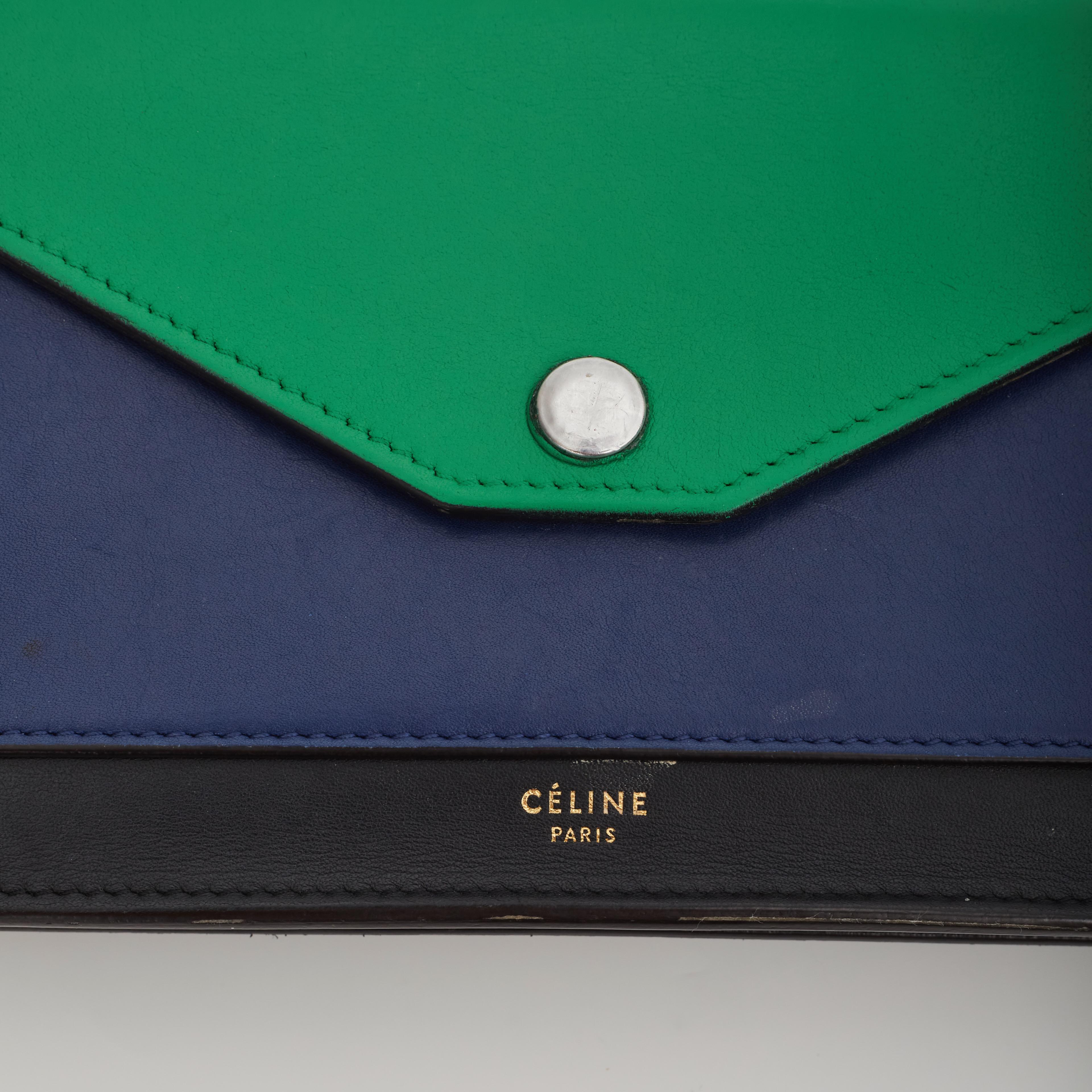Celine Colorblock Pocket Envelope Wallet On Chain Bag (2015) 2
