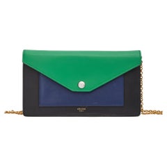 Celine Colorblock Pocket Envelope Wallet On Chain Bag (2015)