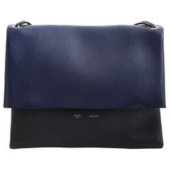 Celine Colorblocked Leather Shoulder Bag