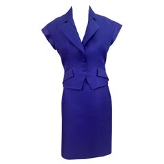 Celine Contemporary Purple Skirt Ensemble Skirt Suit, New/Old, 1980s