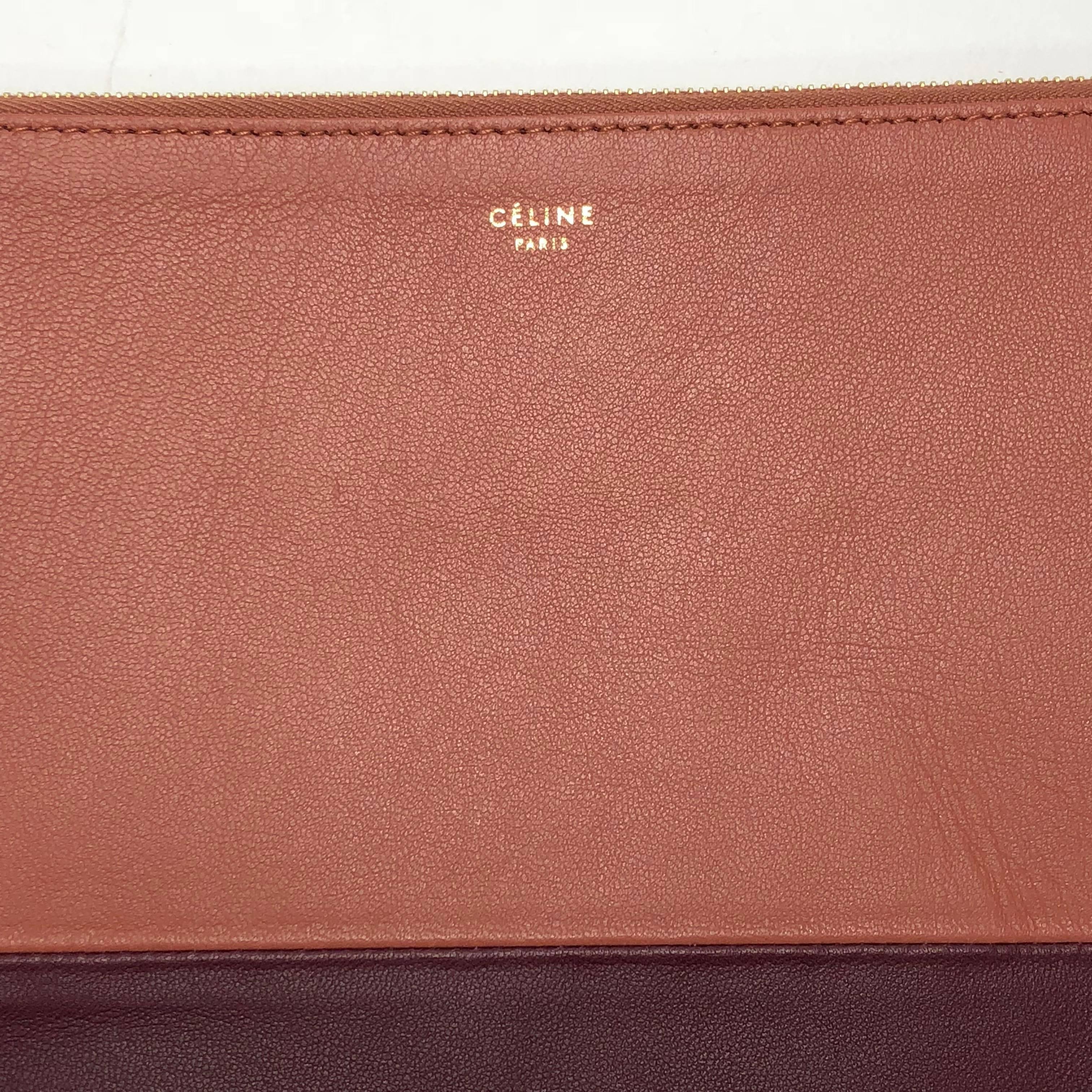 celine leather pouch