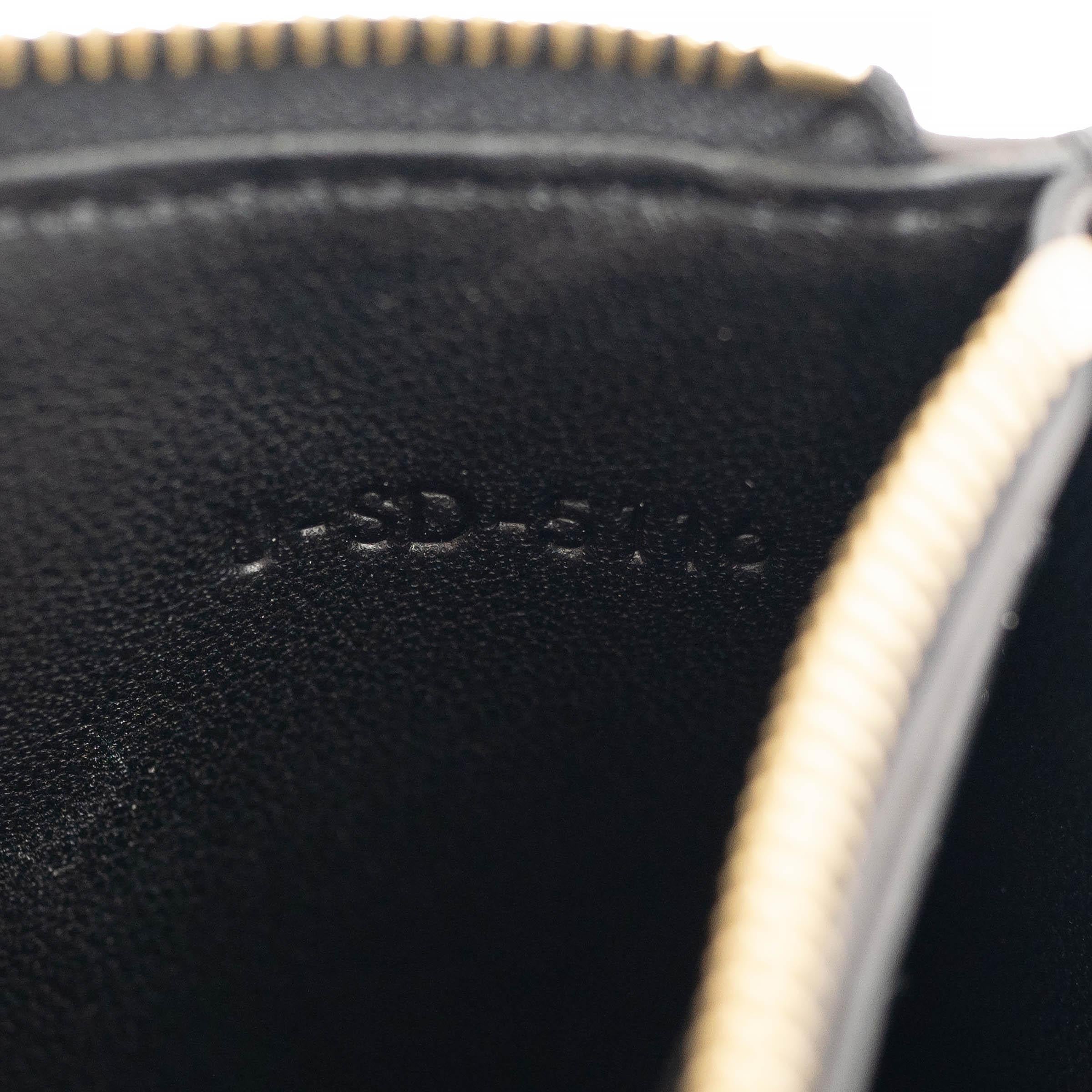 CELINE coral navy blue leather POCKET LARGE ON CHAIN WOC Bag For Sale 3