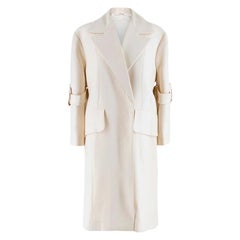 Céline Cream Cocoon Wool-Blend Coat Size 38