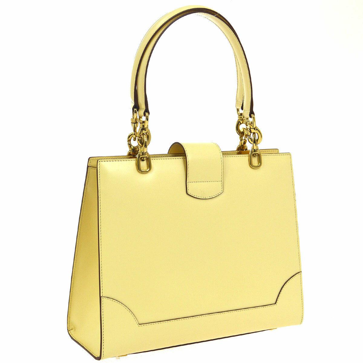 Celine Cream Ivory Leather 2 in 1 Gold Top Handle Satchel Kelly Style Flap Bag In Good Condition In Chicago, IL