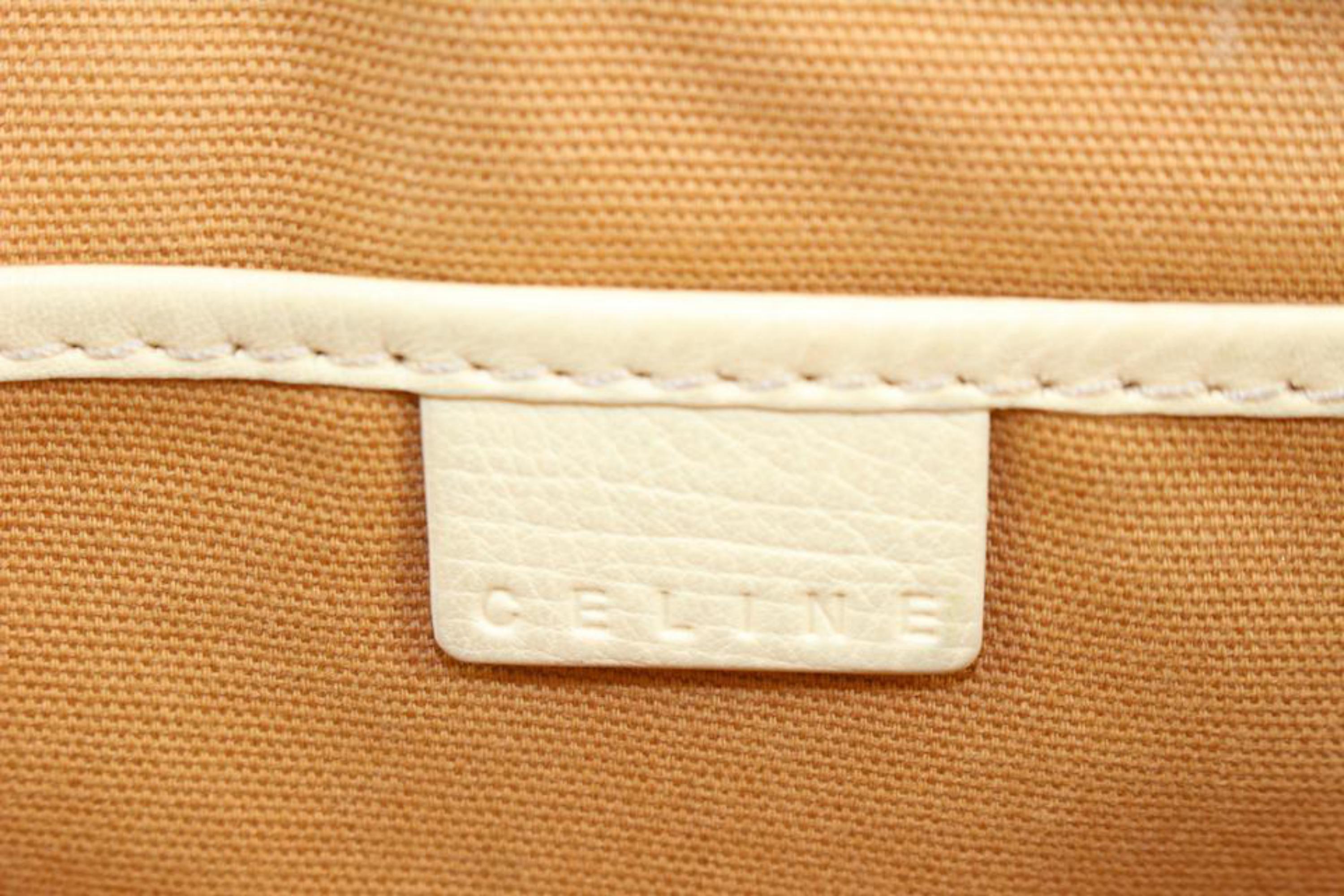 cream tote bag leather