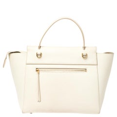 Celine Cream Leather Mini Belt Top Handle Bag