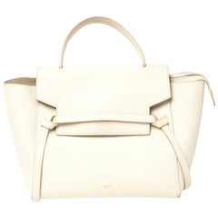 Celine Cream Leather Mini Belt Top Handle Bag
