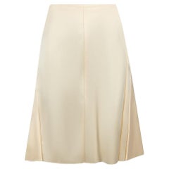 Celine Cream Panelled Knee-Length Skirt Size S