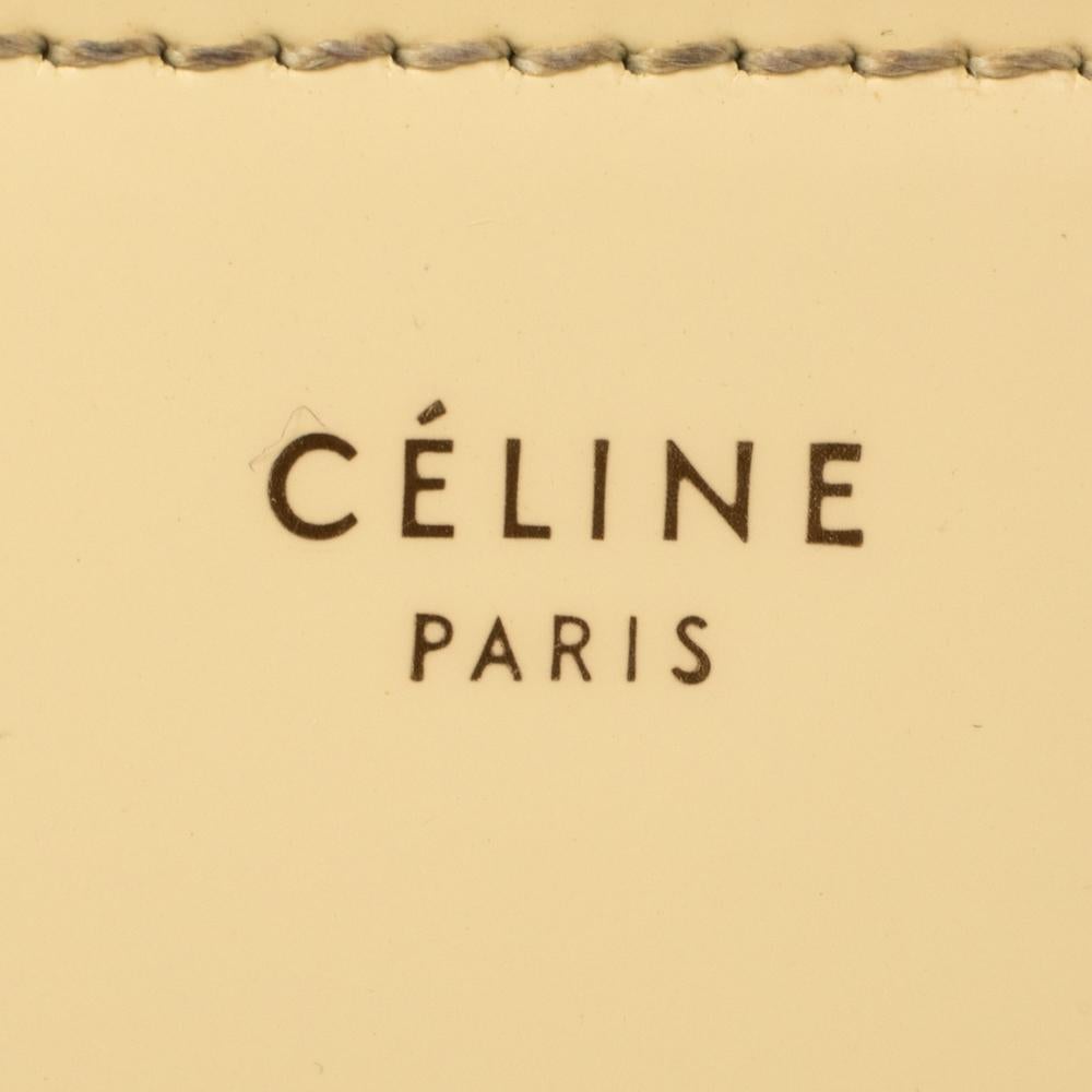 Celine Cream Patent Leather Zip Around Wallet 3
