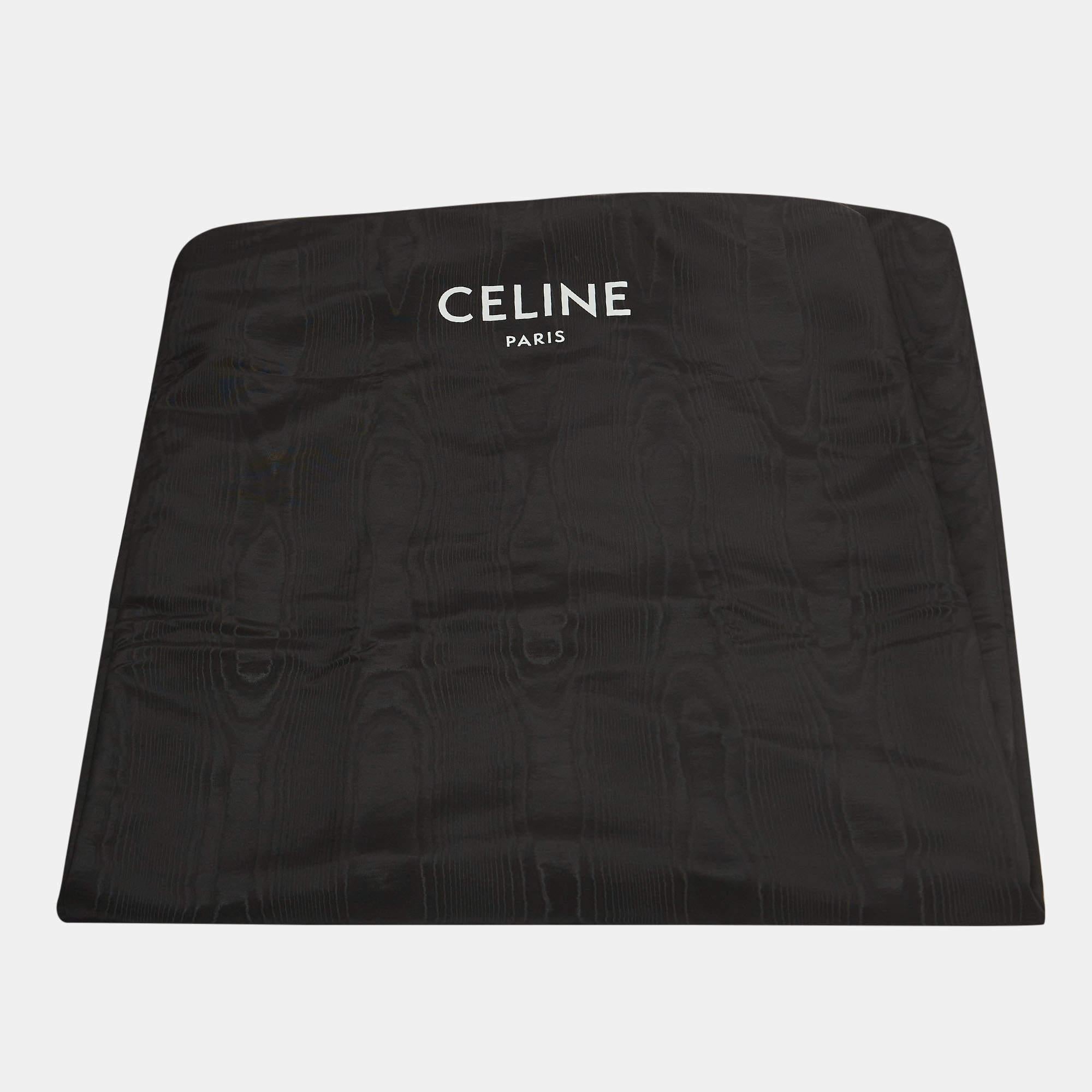 Celine Cream Satin Embroidered Bomber Jacket S 2
