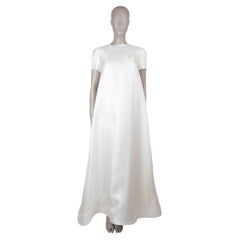 CELINE Creme Seide 2026 ORGANZA CAPE Kleid 38 S