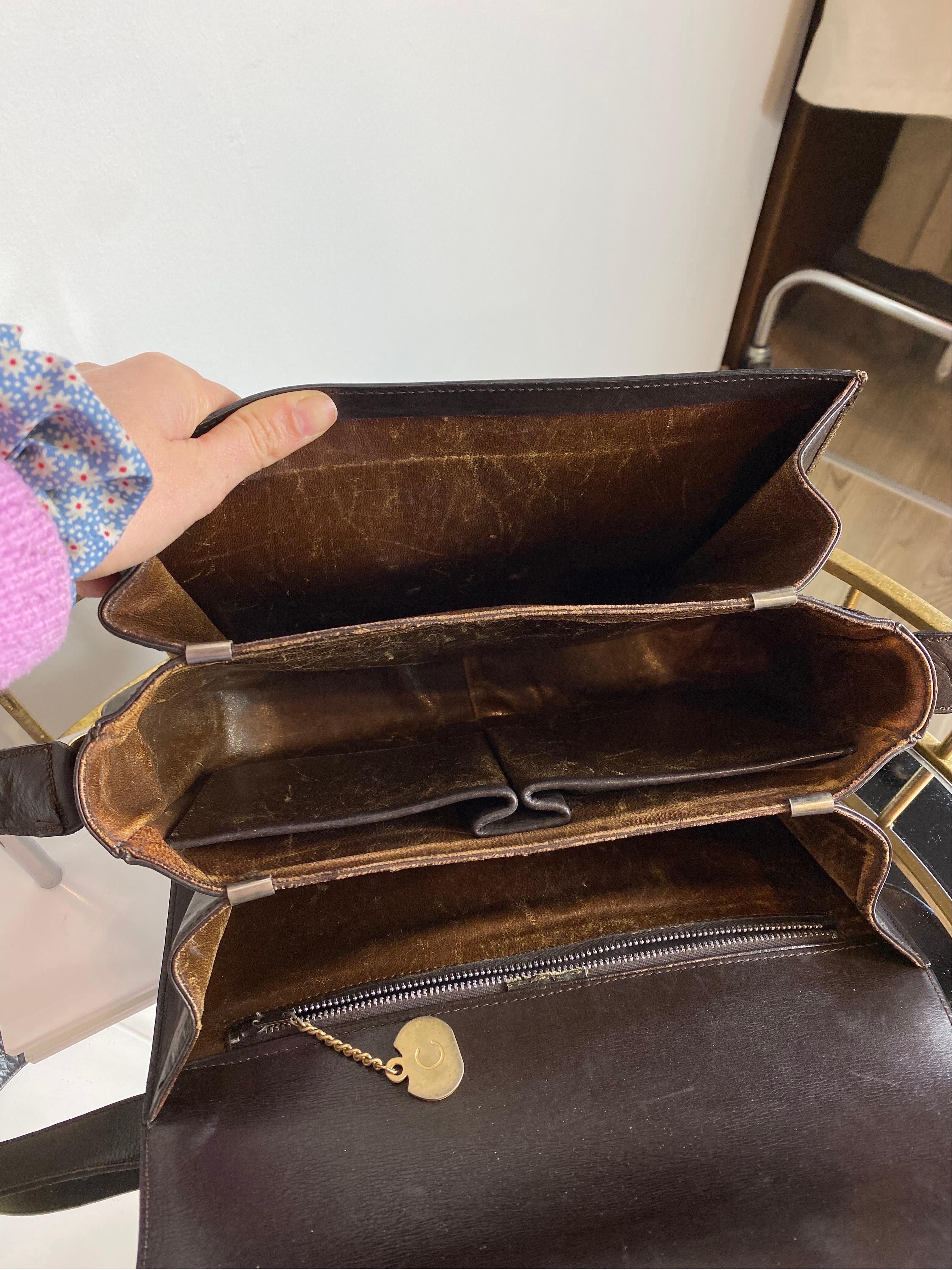 Celine Crecy vintage Leather Shoulder Bag 8