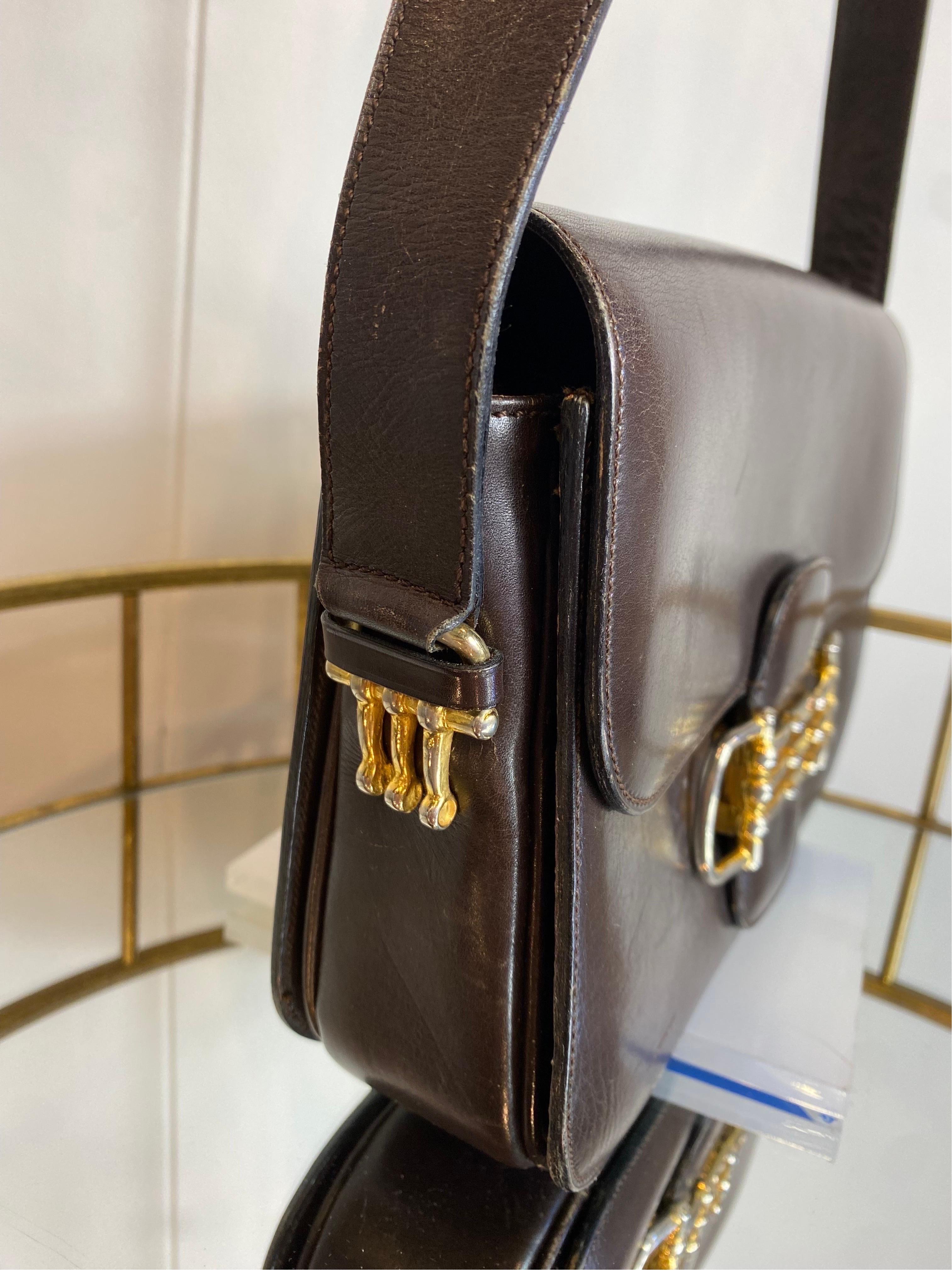 Women's or Men's Celine Crecy vintage Leather Shoulder Bag