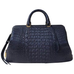 Celine Crocodile Bowling Bag