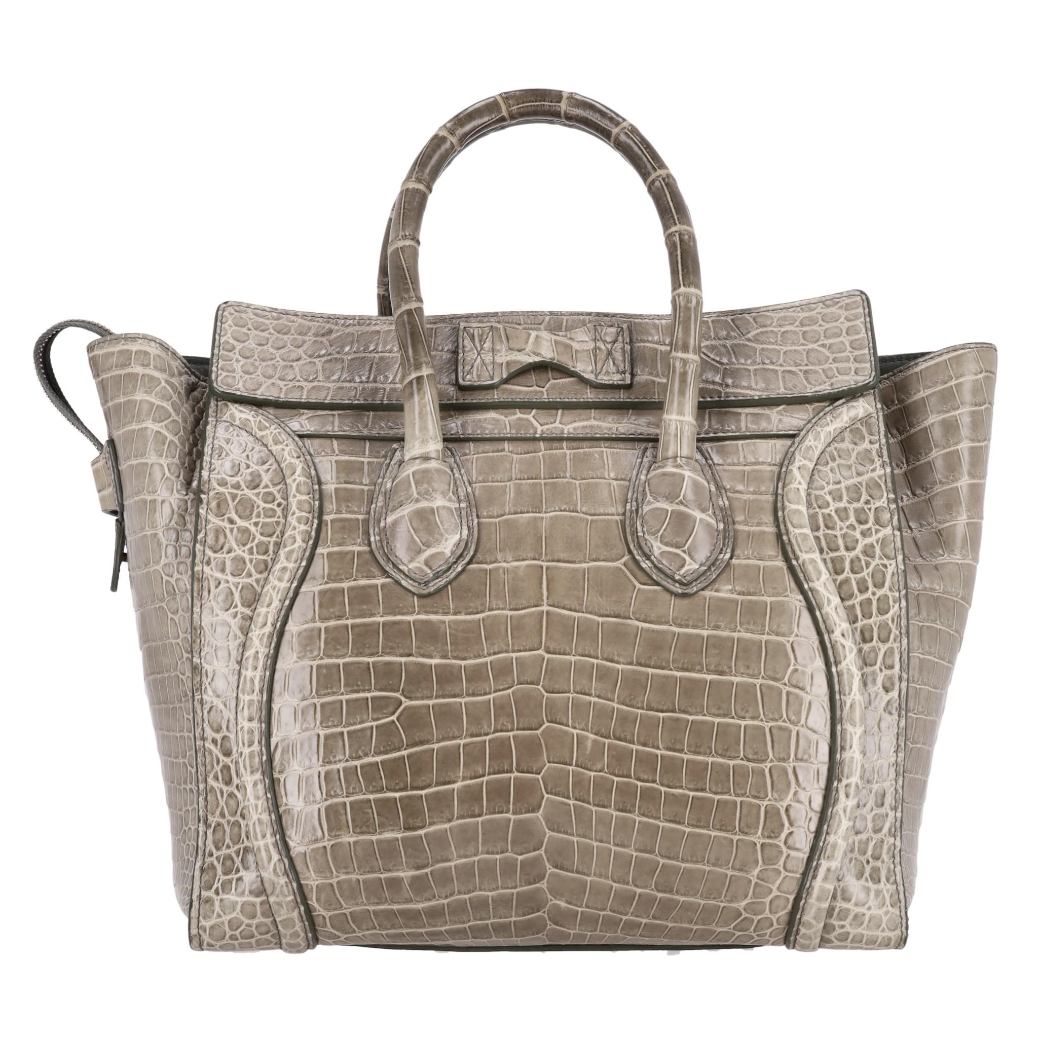 Celine Crocodile Skin Luggage Bag In Good Condition For Sale In London, GB