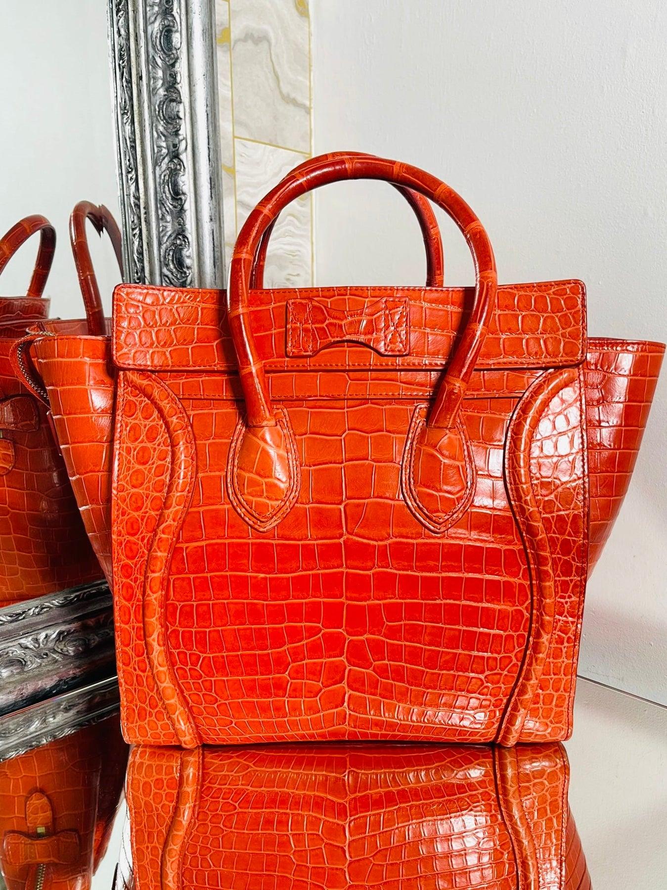 Celine Crocodile Skin Luggage Bag In Excellent Condition For Sale In London, GB