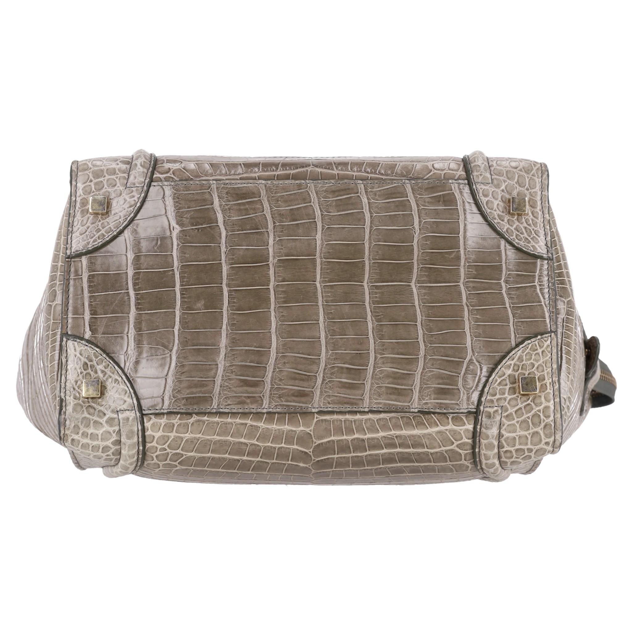 Women's Celine Crocodile Skin Luggage Bag For Sale