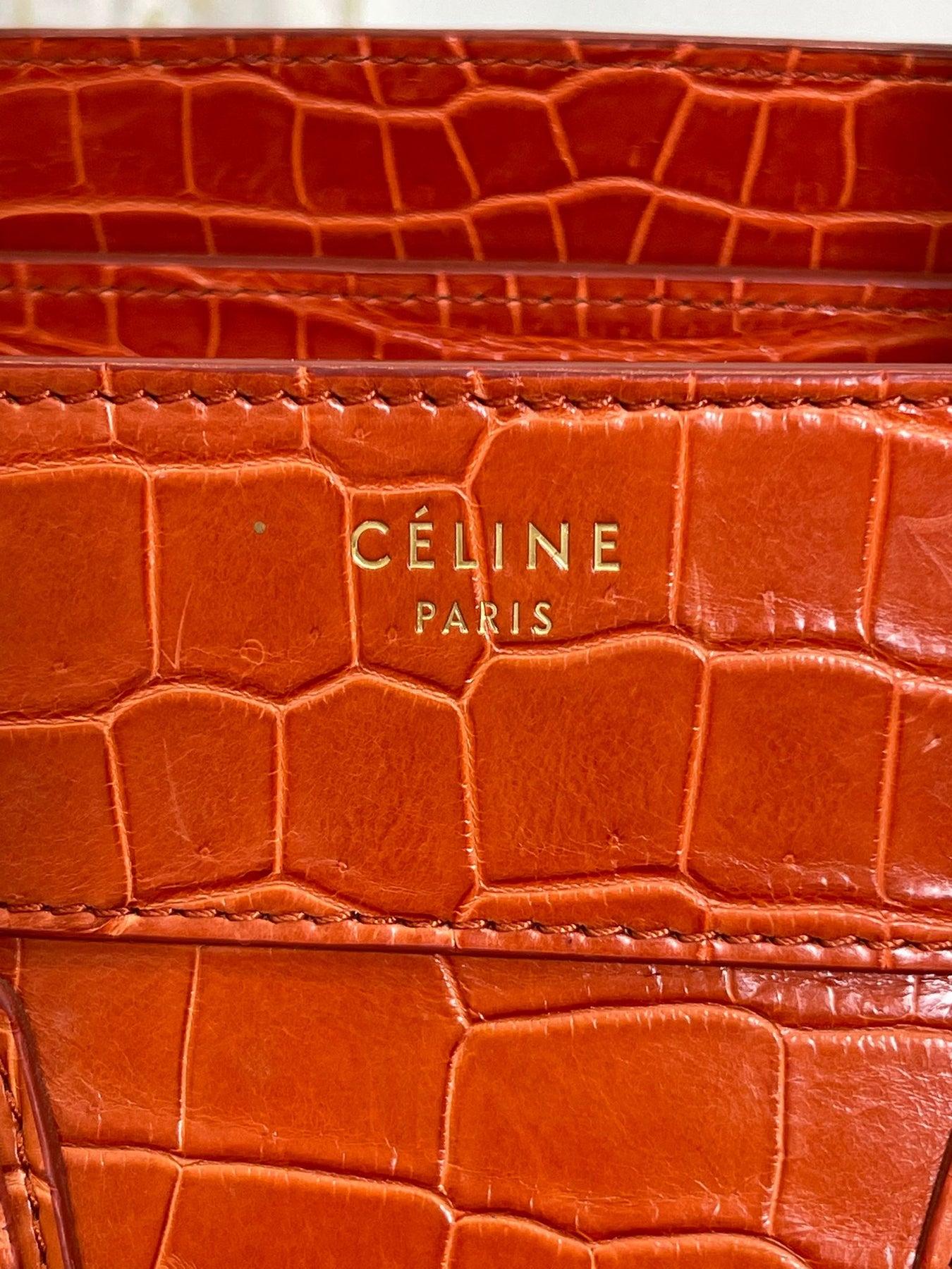 Women's Celine Crocodile Skin Luggage Bag For Sale