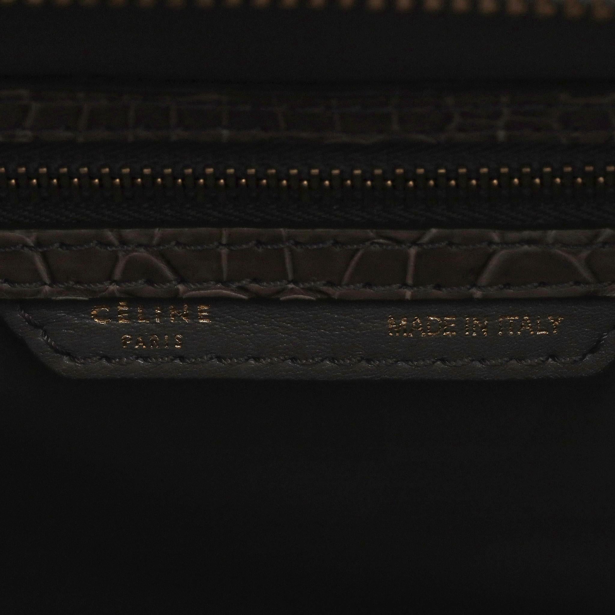 Celine Crocodile Skin Luggage Bag For Sale 3