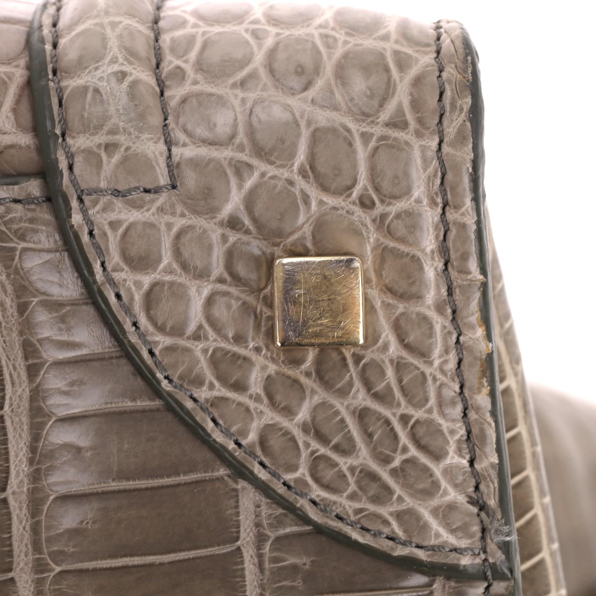 Celine Crocodile Skin Luggage Bag For Sale 4