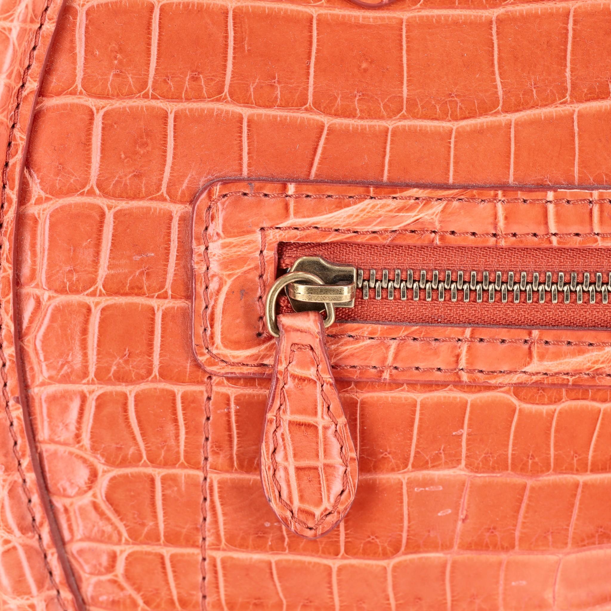 Celine Crocodile Skin Micro Luggage Handbag For Sale 1