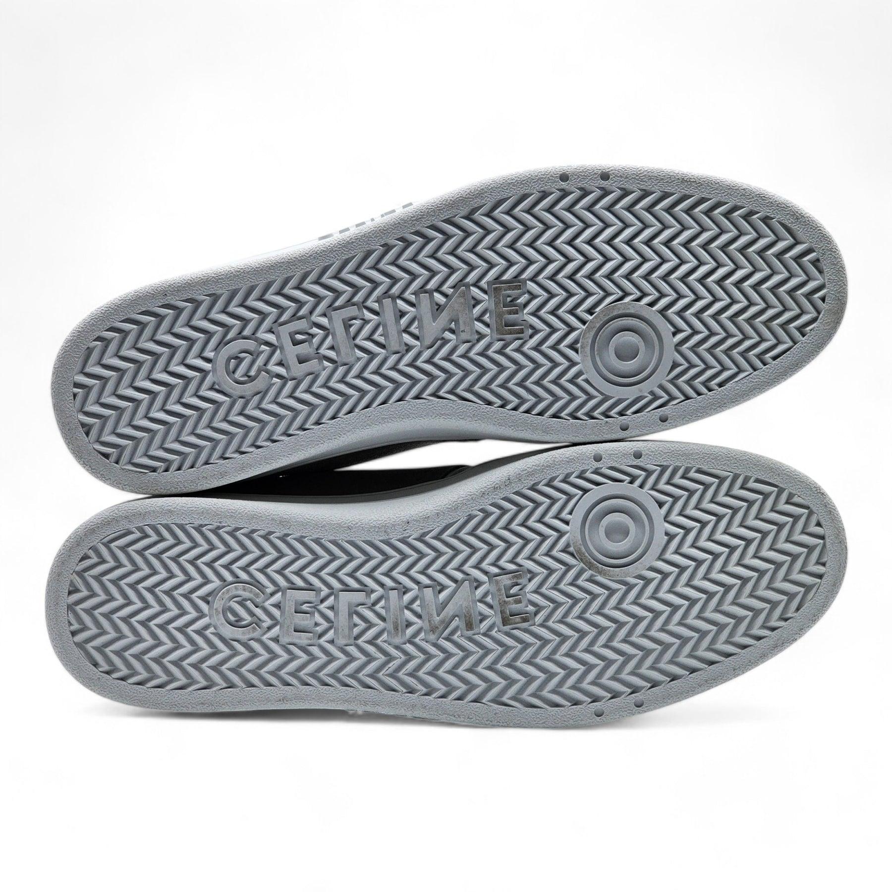 Men's Celine CT-01 High Top Sneakers in White and Gray For Sale
