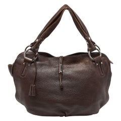 Celine Dark Brown Leather Bittersweet Hobo