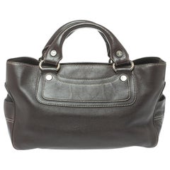 Celine Dark Brown Leather Boogie Tote