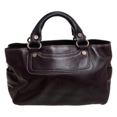 Céline - Fourre-tout Boogie en cuir brun foncé