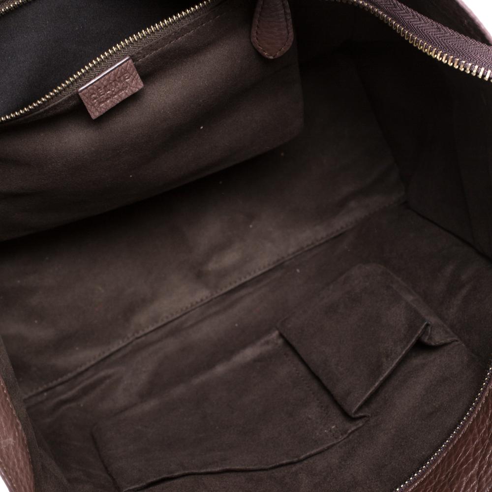 Celine Dark Brown Leather Mini Luggage Tote 4