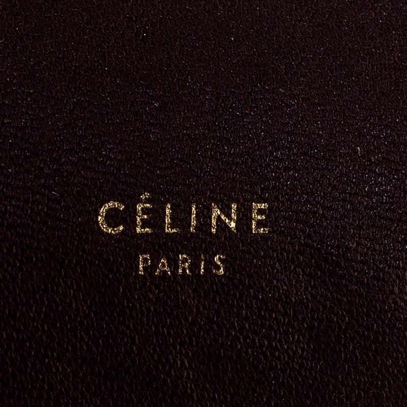 Celine Dark Burgundy Leather Flap Chain Shoulder Bag In Good Condition In Dubai, Al Qouz 2