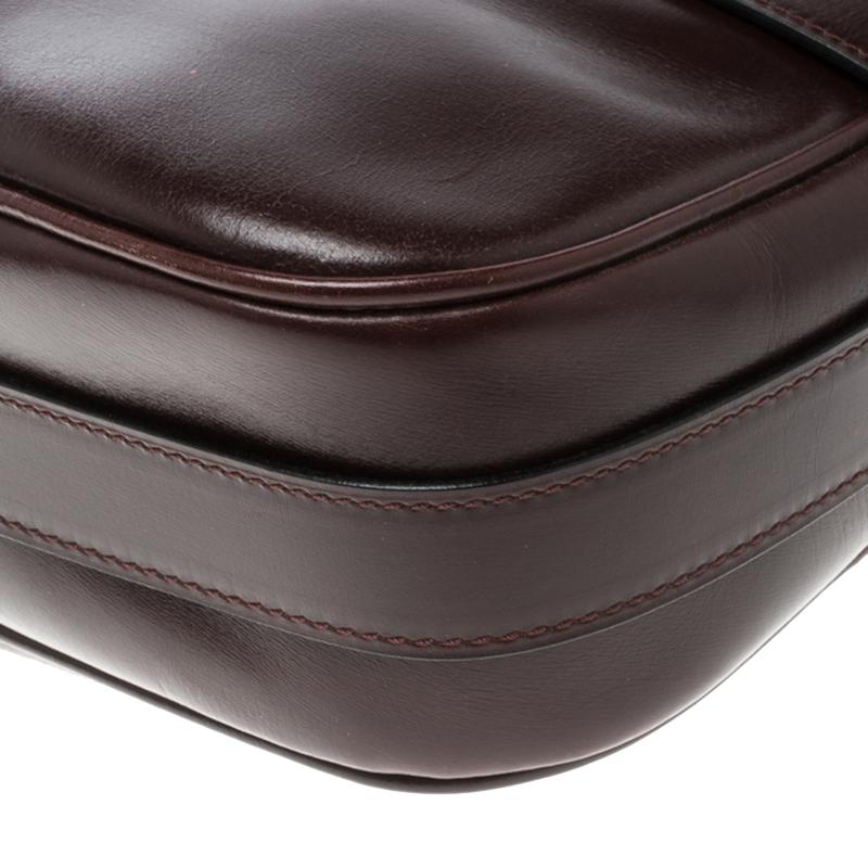 Celine Dark Burgundy Leather Vintage Crossbody Bag 6