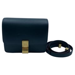 Celine Dark Green Small Classic Box Bag in Box Calfskin