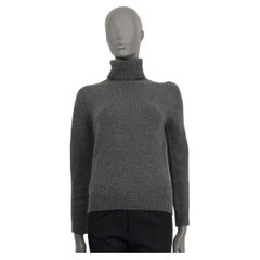 CELINE by PHOEBE PHILO black and white cashmere turtleneck sweater at ...