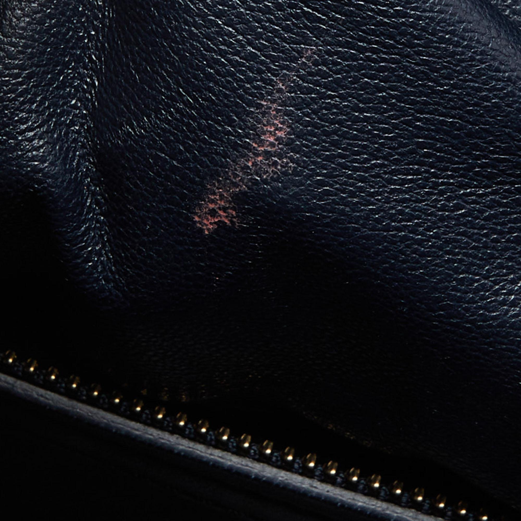 Celine Dark Grey/Dark Blue Suede and Leather Medium Phantom Luggage Tote For Sale 8