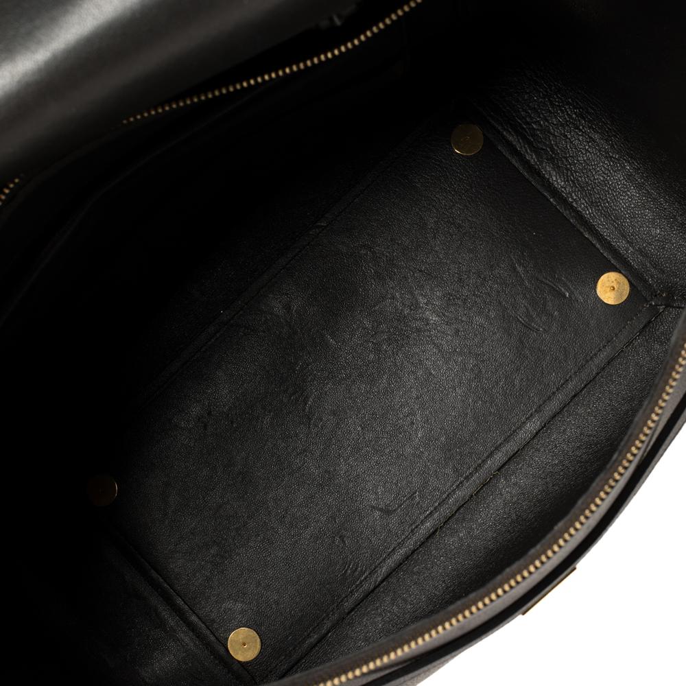 Celine Dark Grey Leather Small Belt Top Handle Bag 6
