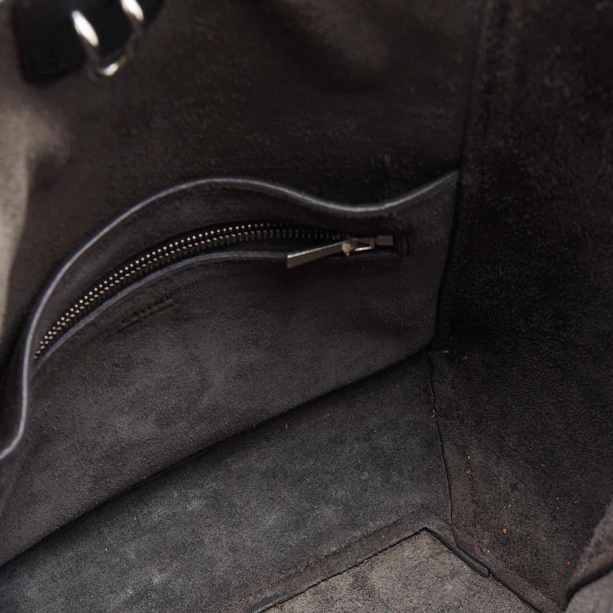 Celine Dark Grey Leather Small Sangle Shoulder Bag 7