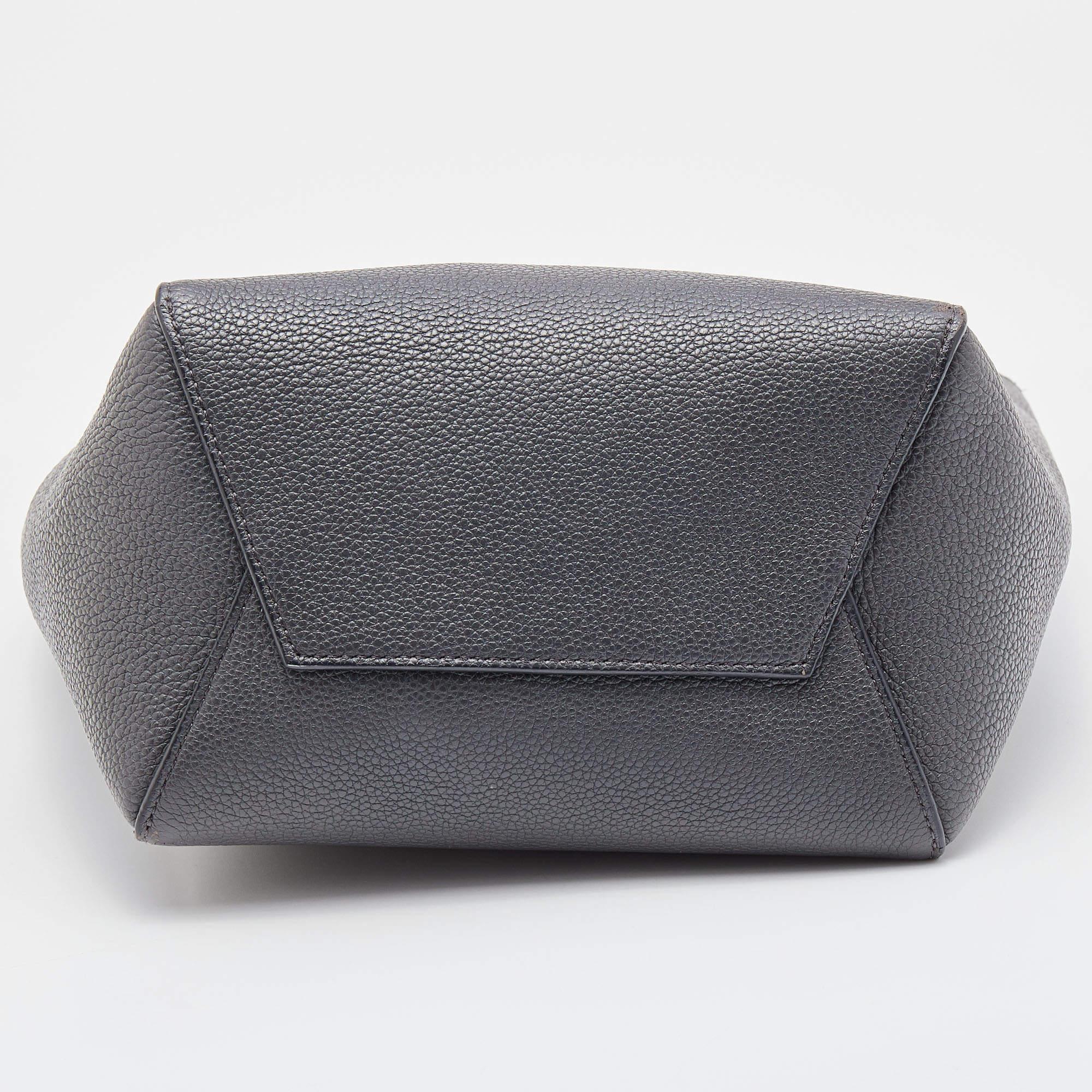 Celine Dark Grey Leather Small Sangle Shoulder Bag 1
