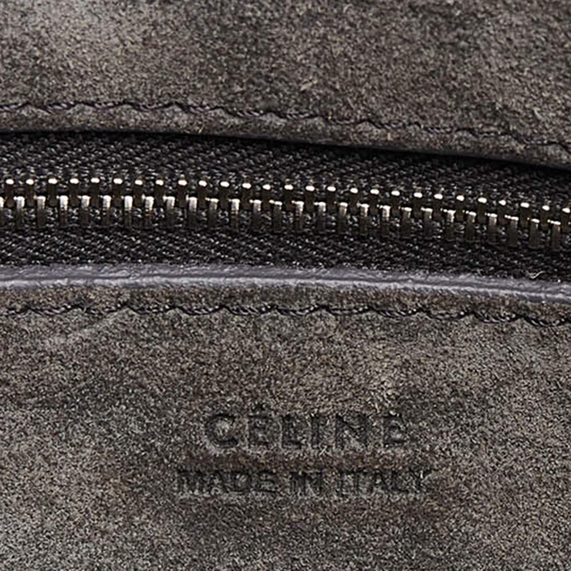 Celine Dark Grey Leather Small Sangle Shoulder Bag 5