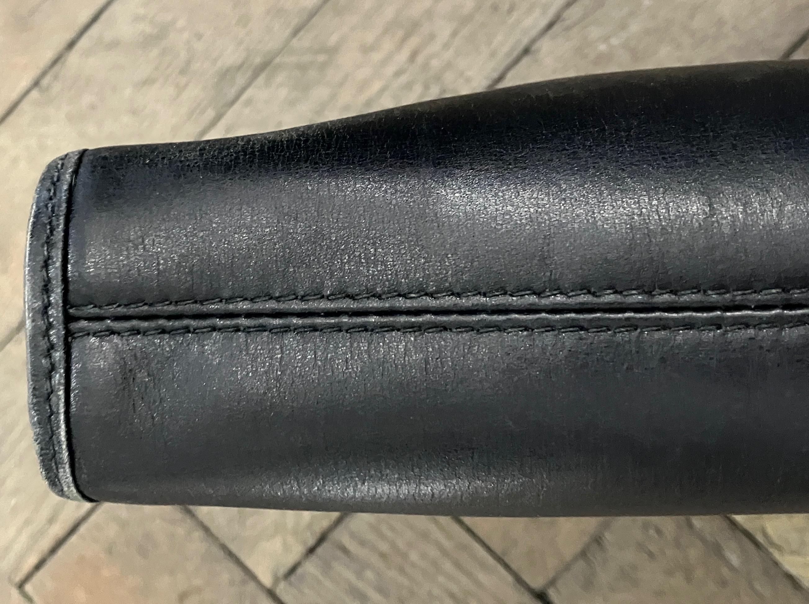 Celine Dark Navy Logo Triomphe Patch Clutch Bag en vente 5