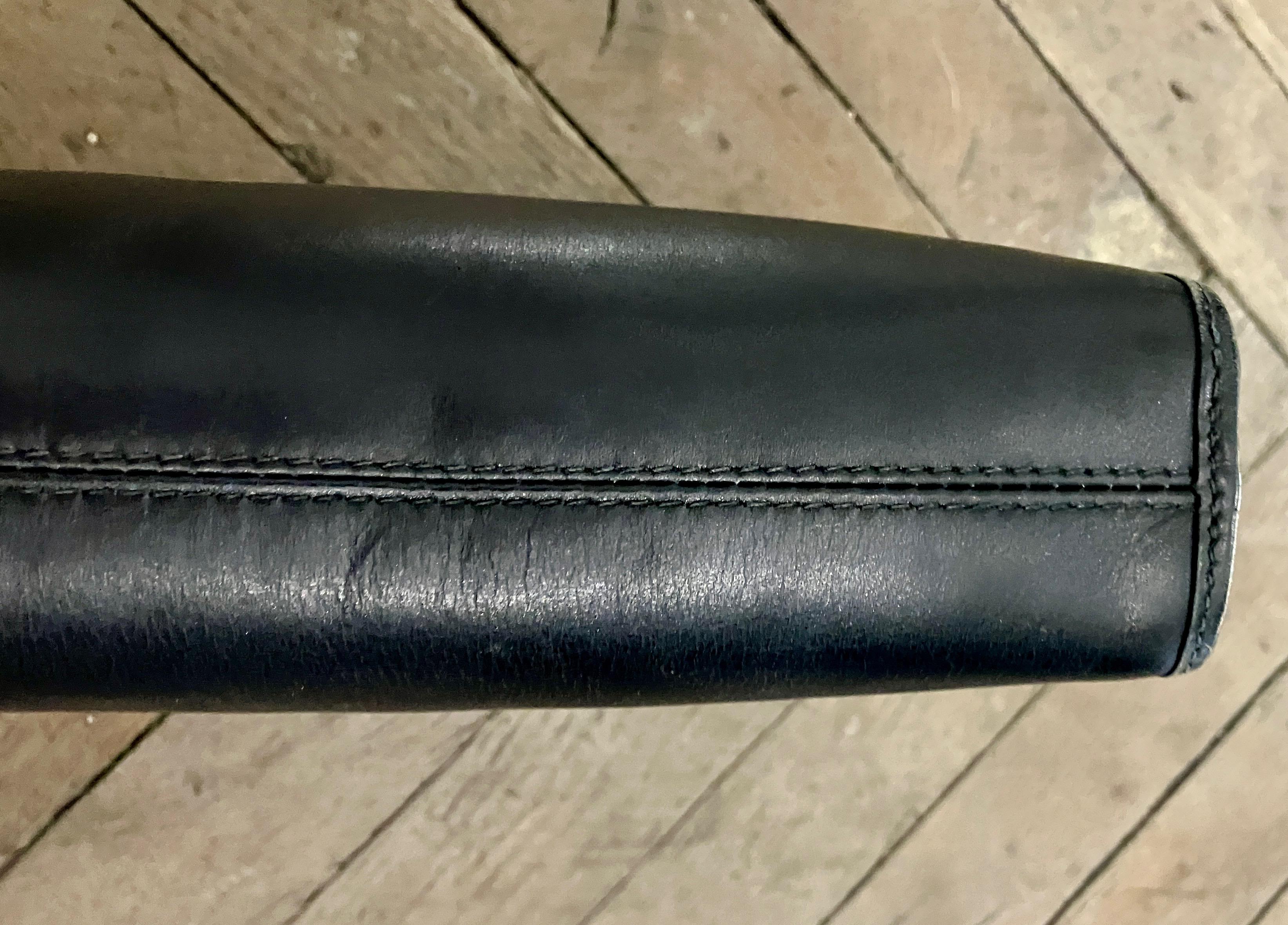 Celine Dark Navy Logo Triomphe Patch Clutch Bag en vente 6