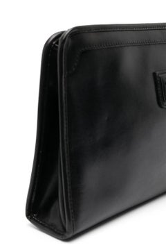 Celine Dark Navy Logo Triomphe Patch Clutch Bag