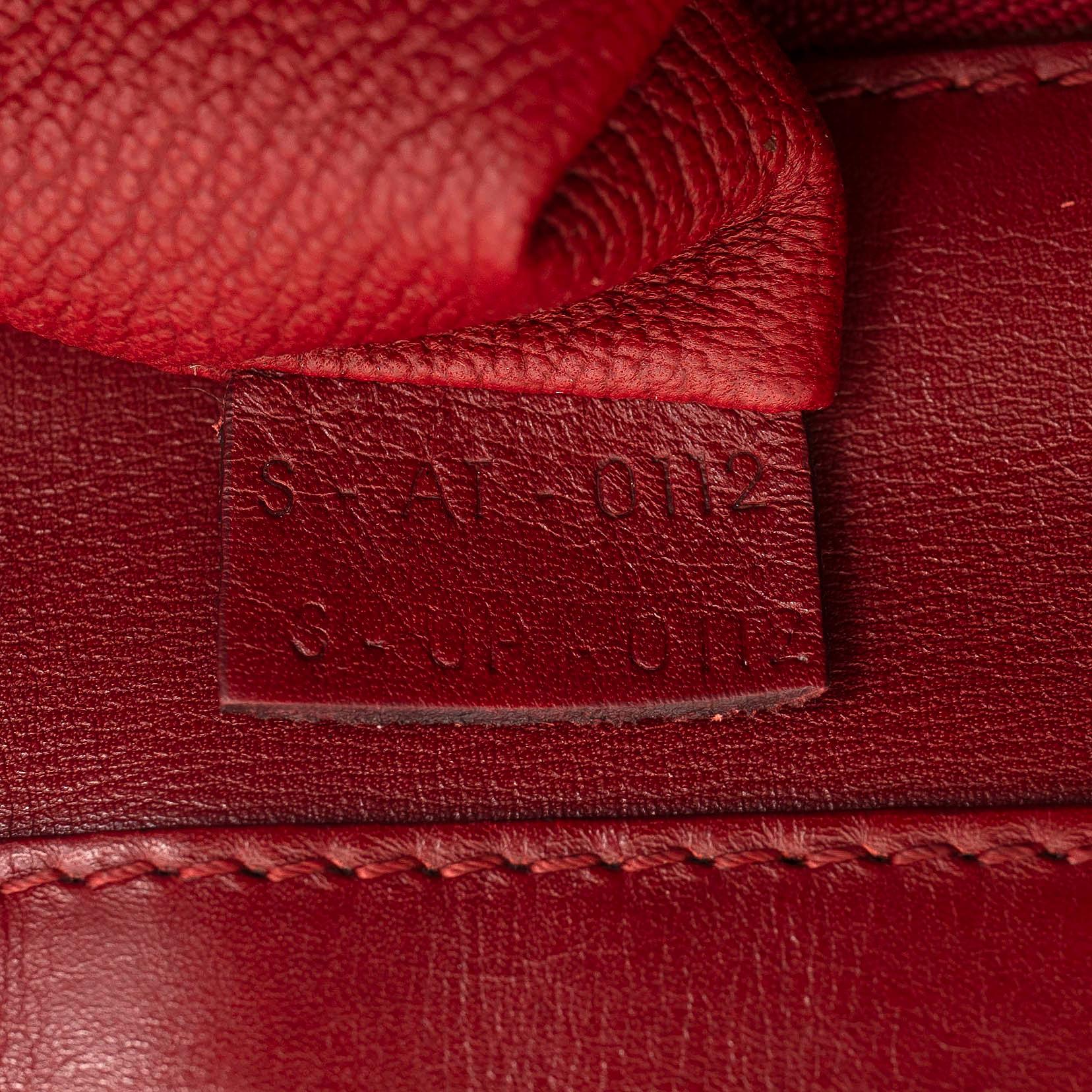 Bolsa Tote CELINE de piel Palmelato rojo oscuro LUGGAGE MEDIUM en venta 4